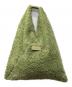MM6 Maison Margiela（エムエムシックスメゾンマルジェラ）の古着「ミディアム トライアングル フェイクファー ジャパニーズ トートバッグ」｜グリーン
