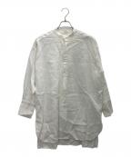 KAGUREカグレ）の古着「リネンチュニックシャツ」｜ホワイト