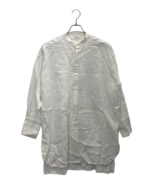 KAGURE（カグレ）KAGURE (カグレ) リネンチュニックシャツ ホワイト サイズ:SIZEFREEの古着・服飾アイテム