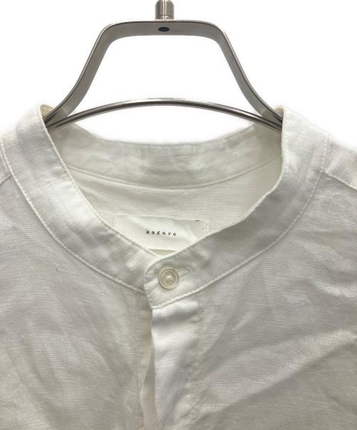 KAGURE（カグレ）KAGURE (カグレ) リネンチュニックシャツ ホワイト サイズ:SIZEFREEの古着・服飾アイテム