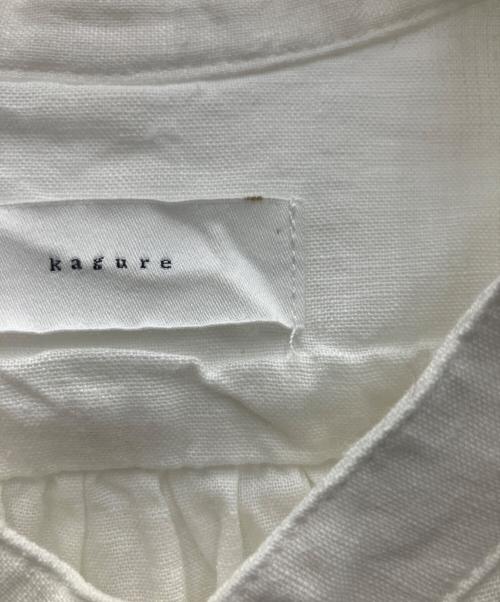 KAGURE（カグレ）KAGURE (カグレ) リネンチュニックシャツ ホワイト サイズ:SIZEFREEの古着・服飾アイテム