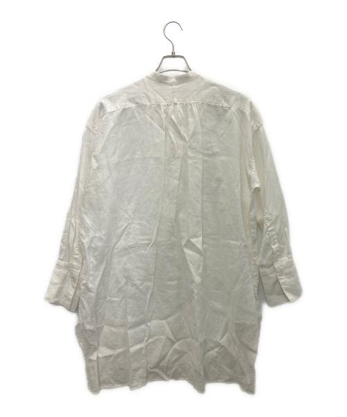 KAGURE（カグレ）KAGURE (カグレ) リネンチュニックシャツ ホワイト サイズ:SIZEFREEの古着・服飾アイテム