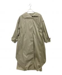 FRAY ID（フレイ アイディー）の古着「フーディータックロングコート」｜カーキ