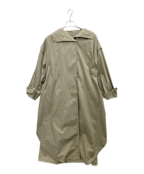 FRAY ID（フレイ アイディー）FRAY ID (フレイ アイディー) フーディータックロングコート カーキの古着・服飾アイテム