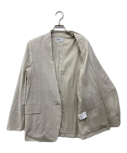 Lisiere（リジェール）Lisiere (リジェール) Stretch Linen No collar Jacket ベージュ サイズ:Freeの古着・服飾アイテム