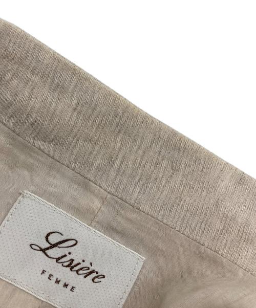 Lisiere（リジェール）Lisiere (リジェール) Stretch Linen No collar Jacket ベージュ サイズ:Freeの古着・服飾アイテム