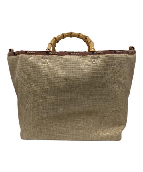 LeSportsac（レスポートサック）LeSportsac (レスポートサック) LG BAMBOO RAFFIA TOTE ベージュの古着・服飾アイテム