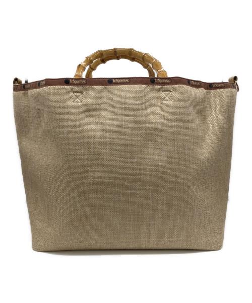 LeSportsac（レスポートサック）LeSportsac (レスポートサック) LG BAMBOO RAFFIA TOTE ベージュの古着・服飾アイテム