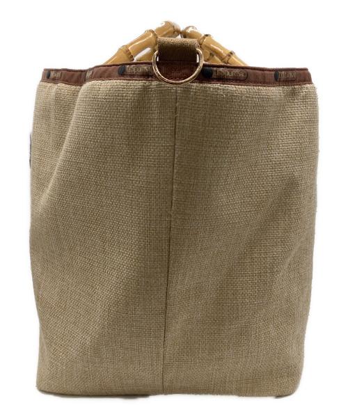 LeSportsac（レスポートサック）LeSportsac (レスポートサック) LG BAMBOO RAFFIA TOTE ベージュの古着・服飾アイテム