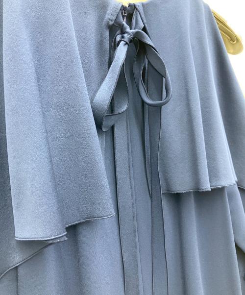 M Maglie le cassetto（エム マーリエ ル カセット）M Maglie le cassetto (エム マーリエ ル カセット) オープンショルダードレス ブルー サイズ:SIZE9の古着・服飾アイテム