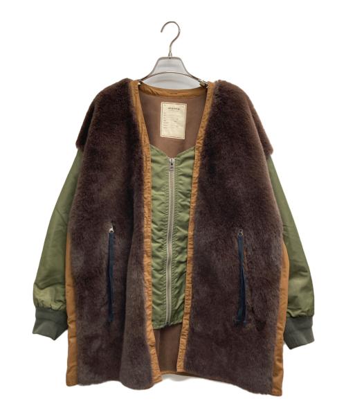 etsinta（エシンタ）etsinta (エシンタ) ファー切替ジャケット カーキ サイズ:ONEの古着・服飾アイテム