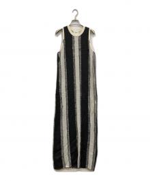 Ameri（アメリ）の古着「MULTI STRIPE JACQUARD DRESS」｜ブラック