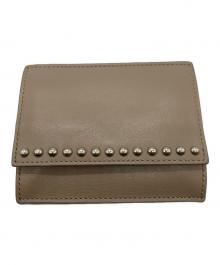 J&M DAVIDSON（ジェイ＆エム デヴィッドソン）の古着「CARD COIN PURSE WITH STUDS」｜ベージュ