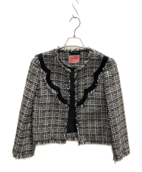 Kate Spade（ケイトスペード）Kate Spade (ケイトスペード) ツイードジャケット ブラック サイズ:SIZE 4の古着・服飾アイテム