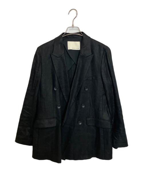 uncrave（アンクレイヴ）uncrave (アンクレイヴ) ヘリンボーン リネン ジャケット ブラック サイズ:1の古着・服飾アイテム