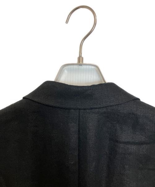 uncrave（アンクレイヴ）uncrave (アンクレイヴ) ヘリンボーン リネン ジャケット ブラック サイズ:1の古着・服飾アイテム