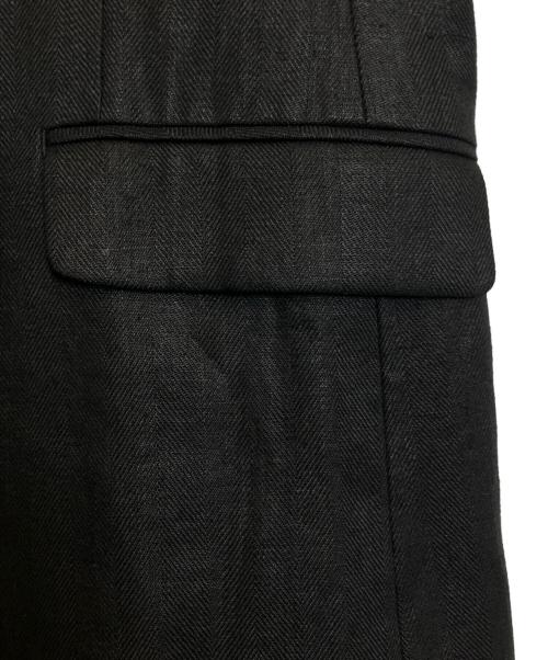 uncrave（アンクレイヴ）uncrave (アンクレイヴ) ヘリンボーン リネン ジャケット ブラック サイズ:1の古着・服飾アイテム