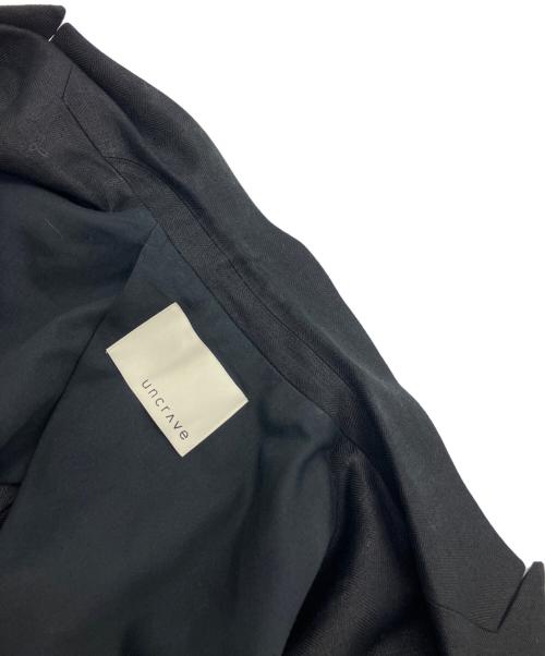 uncrave（アンクレイヴ）uncrave (アンクレイヴ) ヘリンボーン リネン ジャケット ブラック サイズ:1の古着・服飾アイテム