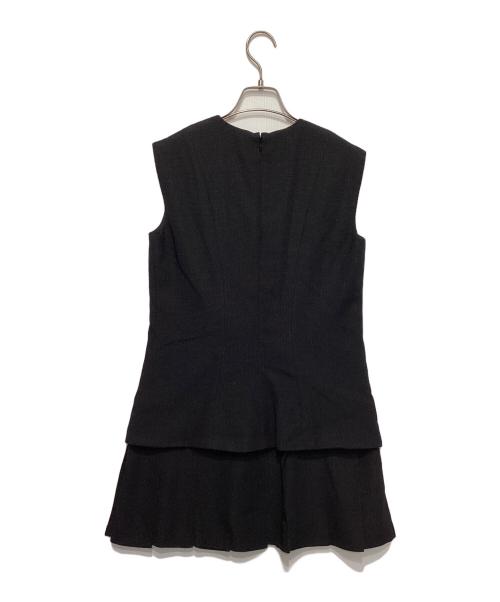 HER LIP TO（ハーリップトゥ）HER LIP TO (ハーリップトゥ) Tweed Pleated Mini Dress ブラック サイズ:Sの古着・服飾アイテム