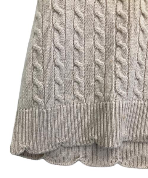 patou（パトゥ）Patou (パトゥ) メリノウール ケーブルニット スカート ベージュ サイズ:Sの古着・服飾アイテム