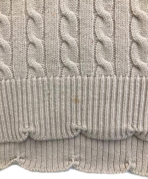 patou（パトゥ）Patou (パトゥ) メリノウール ケーブルニット スカート ベージュ サイズ:Sの古着・服飾アイテム
