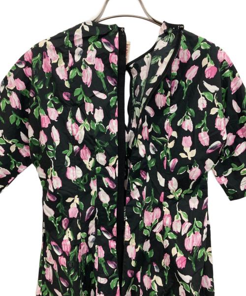 MARNI（マルニ）MARNI (マルニ) ネックリボンプリントワンピース ブラック サイズ:38の古着・服飾アイテム