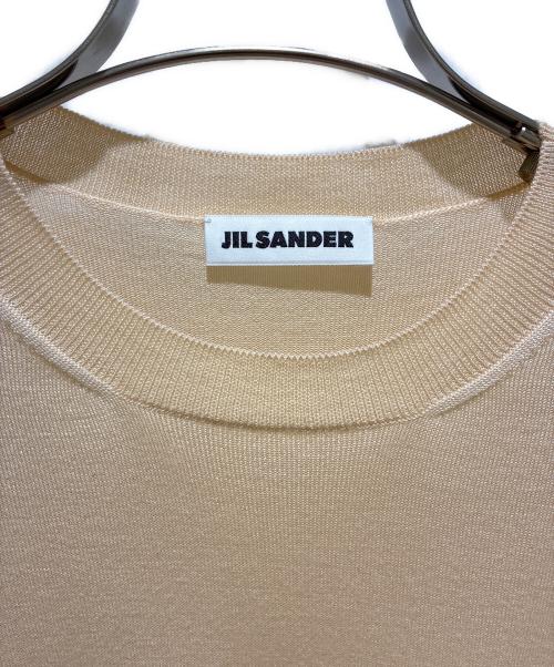 JIL SANDER（ジルサンダー）JIL SANDER (ジルサンダー) カシミヤシルク混クルーネックニット オレンジ サイズ:34の古着・服飾アイテム