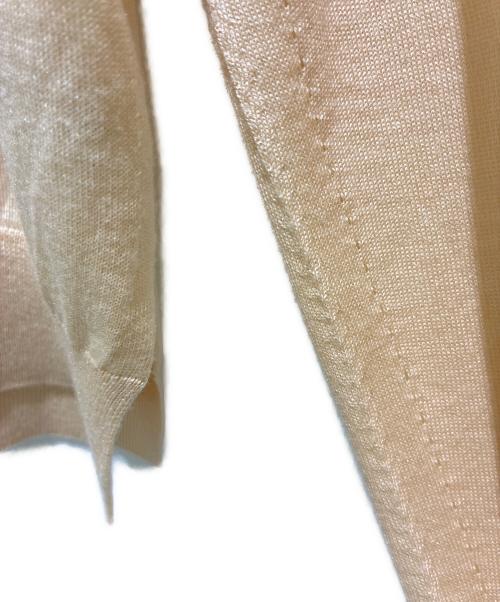 JIL SANDER（ジルサンダー）JIL SANDER (ジルサンダー) カシミヤシルク混クルーネックニット オレンジ サイズ:34の古着・服飾アイテム