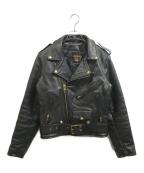 VANSONバンソン）の古着「ダブルライダースジャケット」｜ブラック