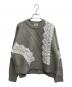 Re.Verofonna（ヴェロフォンナ）の古着「アシメトリー柄編みレースプルオーバー」｜グレー