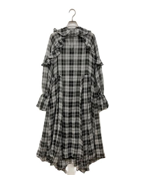 Lily Brown（リリーブラウン）Lily Brown (リリーブラウン) シアーボリュームフリルワンピース ブラック サイズ:Freeの古着・服飾アイテム