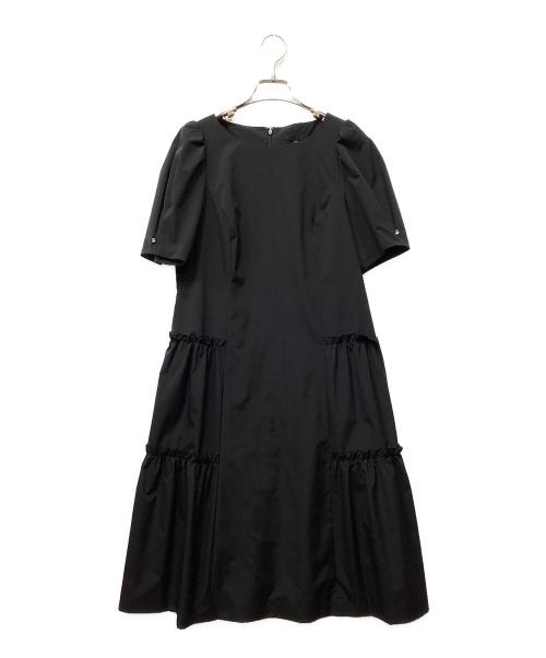 TO BE CHIC（トゥービーシック）TO BE CHIC (トゥービーシック) ストレッチタフタ ドレス ブラック サイズ:40の古着・服飾アイテム