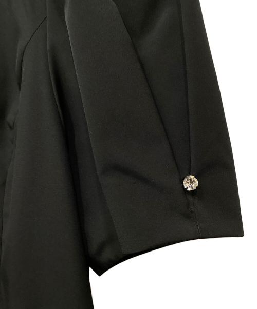 TO BE CHIC（トゥービーシック）TO BE CHIC (トゥービーシック) ストレッチタフタ ドレス ブラック サイズ:40の古着・服飾アイテム