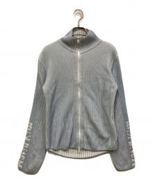 Matin Kim（マーティン・キム）の古着「SLEEVE POINT ZIP UP CARDIGAN」｜ブルー