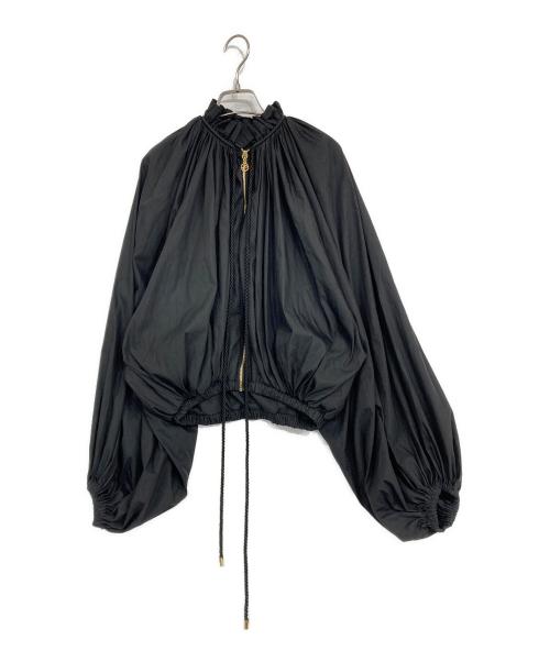 patou（パトゥ）Patou (パトゥ) オーガニックコットン混紡ボンバー ブラック サイズ:34の古着・服飾アイテム