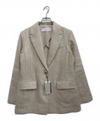 Audrey and John Wadオードリーアンドジョンワッド）の古着「ラメ糸ツイルピークドラペルジャケット」｜ベージュ