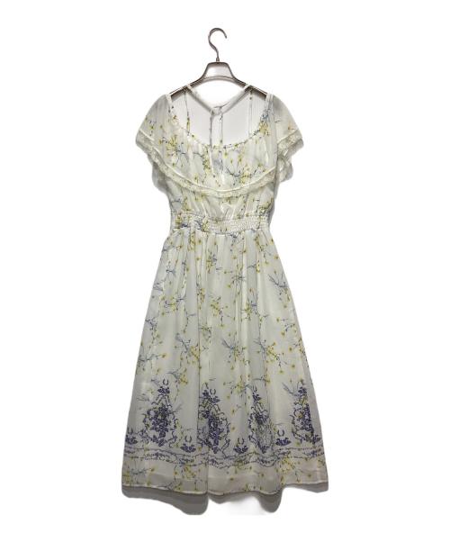 SECRET HONEY（シークレットハニー）SECRET HONEY (シークレットハニー) DISNEY (ディズニー) フラワーマキシワンピース イエロー サイズ:2の古着・服飾アイテム