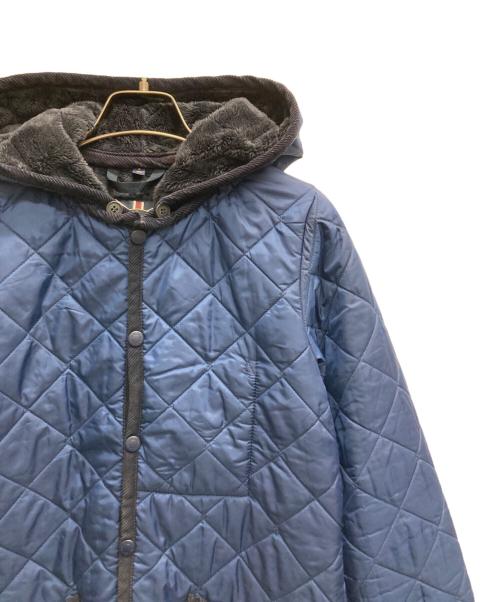 LAVENHAM（ラベンハム）LAVENHAM (ラベンハム) フーデッドキルティングジャケット ネイビー サイズ:M(US8)の古着・服飾アイテム