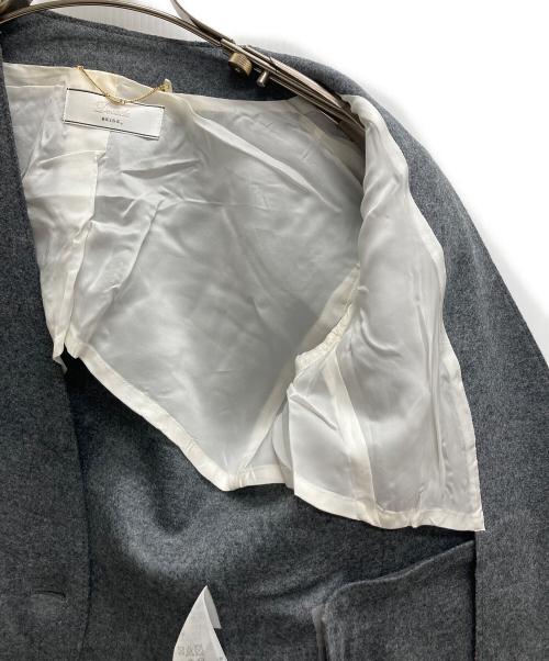 Decade BEIGE（ディケイドベイジ）DECADE BEIGE (ディケイドベイジ) CORBYノーカラージャケット グレー サイズ:30の古着・服飾アイテム