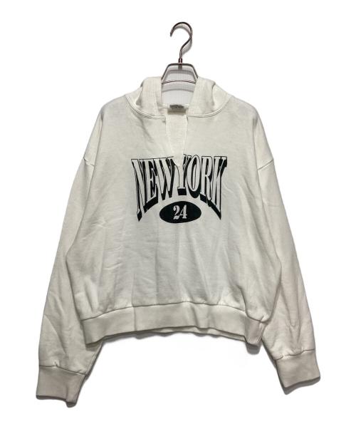 THE SHINZONE（ザ シンゾーン）THE SHINZONE (ザ シンゾーン) VINTAGE NEW YORK HOODIE ホワイト サイズ:F0の古着・服飾アイテム