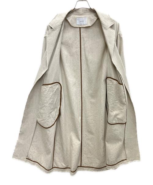 FRAMeWORK（フレームワーク）FRAMeWORK (フレームワーク) 綿麻プレーンコート ベージュ サイズ:36の古着・服飾アイテム