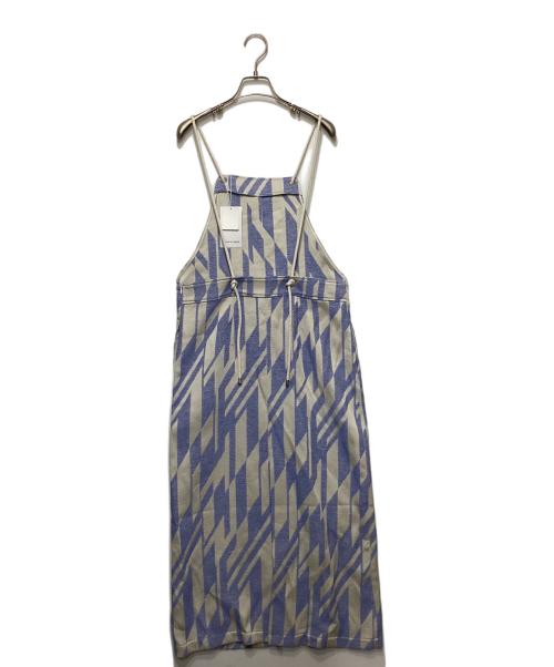 Adam et Rope（アダム エ ロペ）Adam et Rope (アダム エ ロペ) ジャガードキャミワンピース ブルー サイズ:Fの古着・服飾アイテム