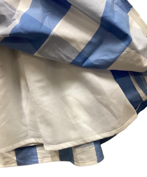 SEVEN TEN by MIHO KAWAHITO（セブン テン バイ ミホ カワヒト）SEVEN TEN by MIHO KAWAHITO (セブン テン バイ ミホ カワヒト) ハイウエストスカート スカイブルー サイズ:Sの古着・服飾アイテム