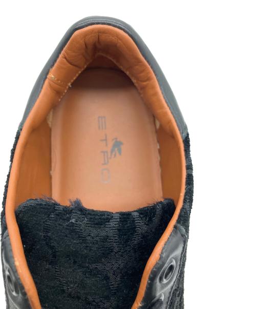 ETRO（エトロ）ETRO (エトロ) ローカットスニーカー ブラック サイズ:39の古着・服飾アイテム