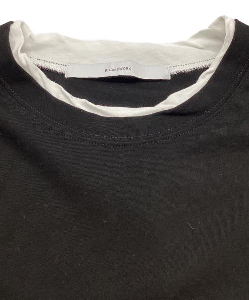 FRAMeWORK（フレームワーク）FRAMeWORK (フレームワーク) レイヤードライクTシャツ ブラック サイズ:表記無しの古着・服飾アイテム