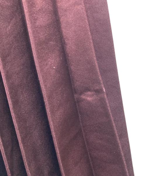 08sircus（ゼロエイトサーカス）08sircus (ゼロエイトサーカス) サテンプリーツスカート ボルドーの古着・服飾アイテム