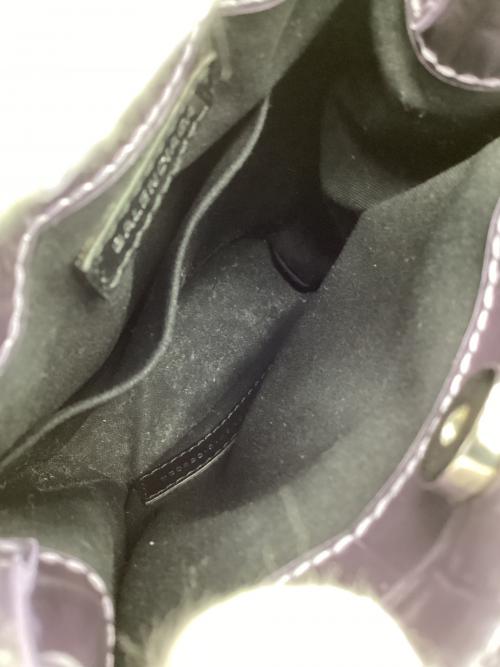 BALENCIAGA（バレンシアガ）BALENCIAGA (バレンシアガ) クロコ型押しショッピング フォンホルダーバッグ パープルの古着・服飾アイテム