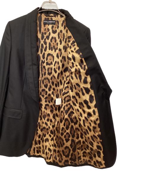 DOLCE & GABBANA（ドルチェ＆ガッバーナ）DOLCE & GABBANA (ドルチェ＆ガッバーナ) ウールシルク1Bジャケット ブラック サイズ:40の古着・服飾アイテム