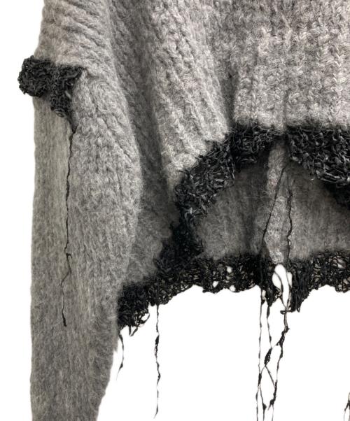 SERIENUMERICA（セリエヌメリカ）SERIENUMERICA (セリエヌメリカ) ウールアルパカ 装飾ニット グレー サイズ:42の古着・服飾アイテム