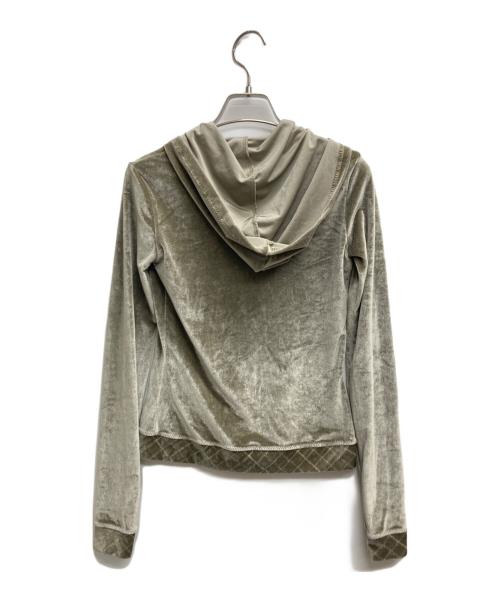 CHANEL（シャネル）CHANEL (シャネル) ベロアジップパーカー カーキ サイズ:36の古着・服飾アイテム